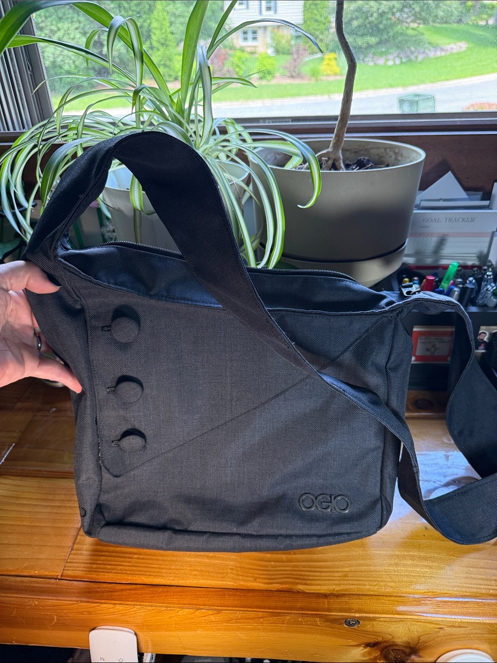 Ogio Crossbody Brooklyn Bag in Charcoal Grey
